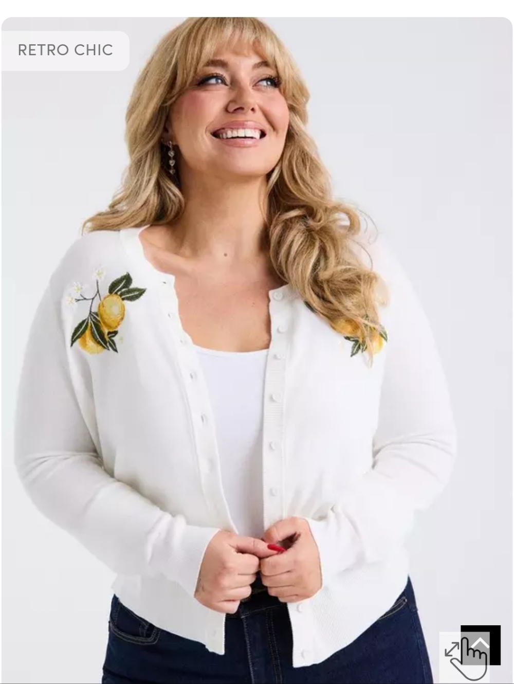 🆕️🍋 2X TORRID RETRO CHIC EMBROIDERED LEMON CARDIGAN 🍋